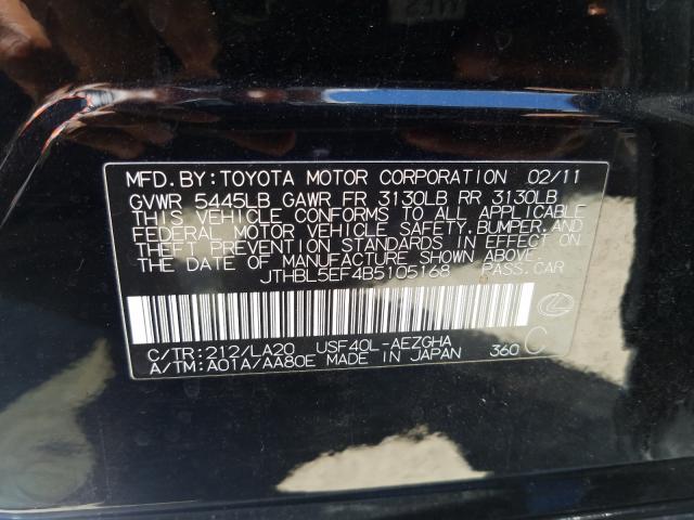 2011 LEXUS LS 460 JTHBL5EF4B5105168
