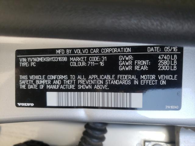 2017 VOLVO V60 T5 PRE YV140MEK6H1331698