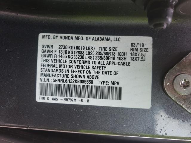 2019 HONDA ODYSSEY LX 5FNRL6H22KB085550