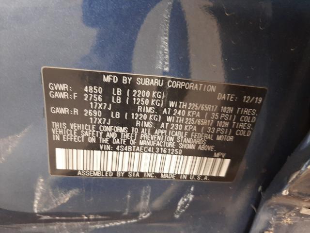 2020 SUBARU OUTBACK PR 4S4BTAEC4L3161250
