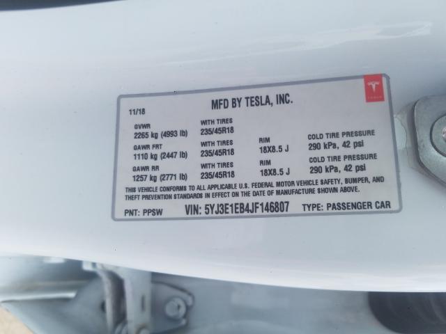 2018 TESLA MODEL 3 5YJ3E1EB4JF146807