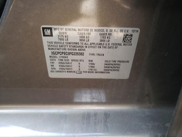 2015 CHEVROLET SILVERADO 3GCPCPEC9FG226382