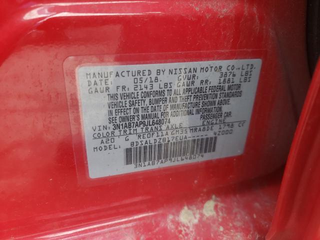 2018 NISSAN SENTRA S 3N1AB7AP9JL648074