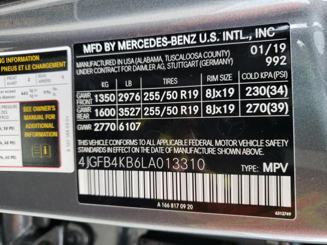 2020 MERCEDES-BENZ GLE - 4JGFB4KB6LA013310