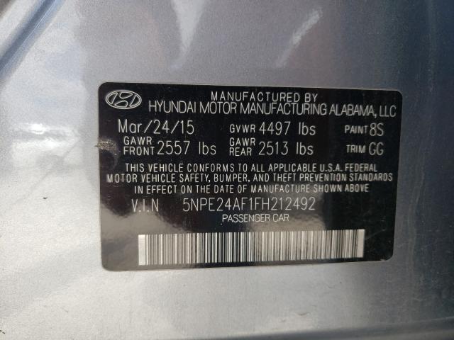 2015 HYUNDAI SONATA SE 5NPE24AF1FH212492