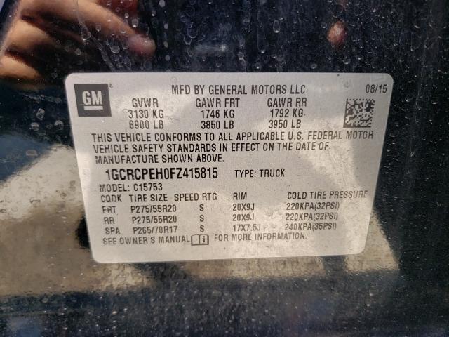 2015 CHEVROLET SILVERADO 1GCRCPEH0FZ415815