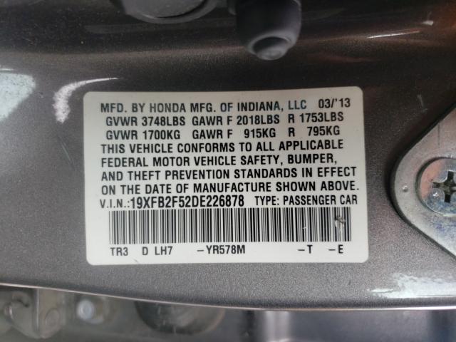 2013 HONDA CIVIC LX 19XFB2F52DE226878