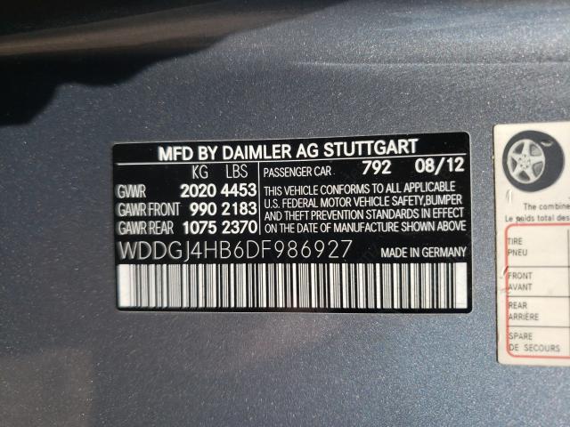 2013 MERCEDES-BENZ C250 WDDGJ4HB6DF986927