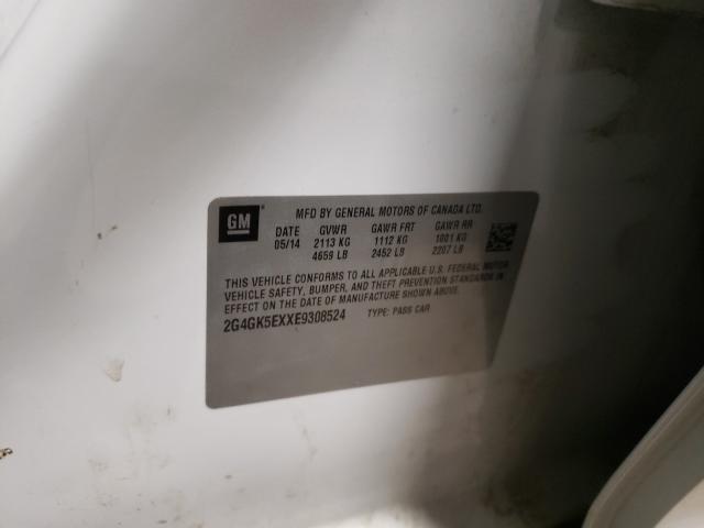 2014 BUICK REGAL 2G4GK5EXXE9308524