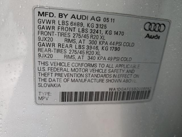 2011 AUDI Q7 PRESTIG WA1DGAFE5BD009952