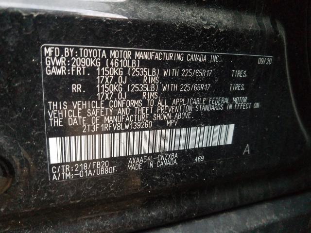 2020 TOYOTA RAV4 LE 2T3F1RFV8LW139260