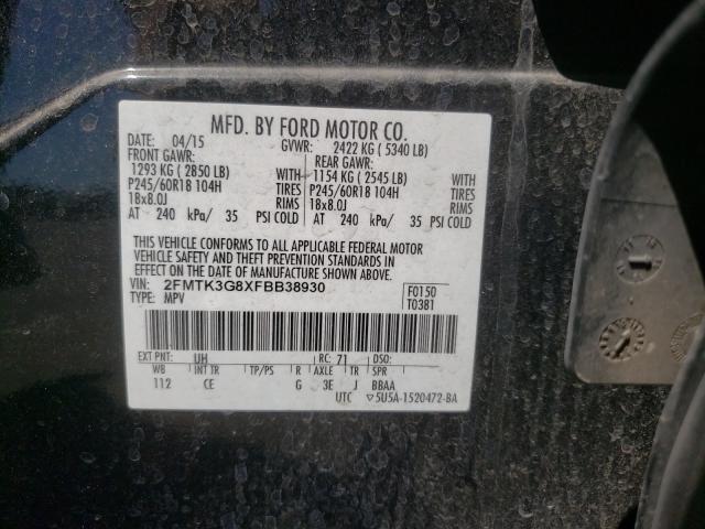 2015 FORD EDGE 2FMTK3G8XFBB38930