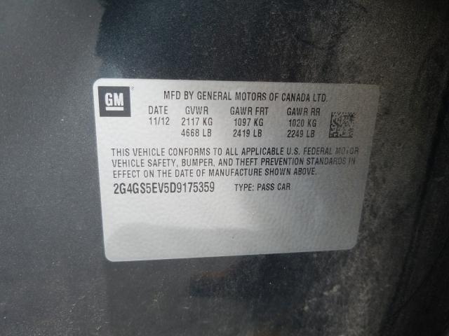 2013 BUICK REGAL PREM 2G4GS5EV5D9175359