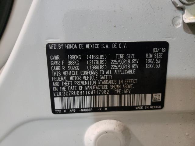 2019 HONDA HR-V SPORT 3CZRU6H11KM717982