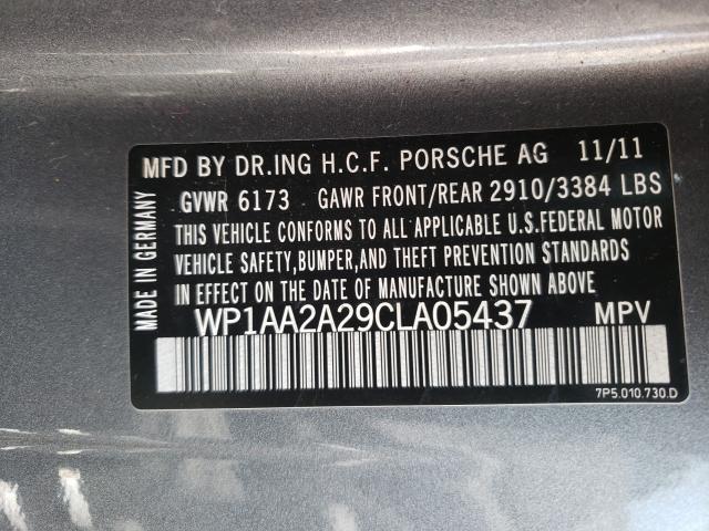 2012 PORSCHE CAYENNE WP1AA2A29CLA05437