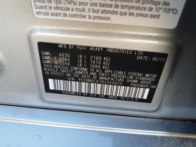 2011 SUBARU LEGACY 3.6 4S3BMDC67B2254025