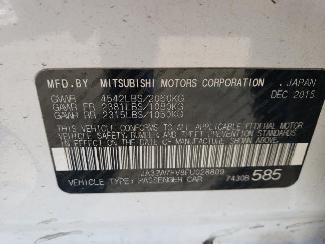 2015 MITSUBISHI LANCER EVO JA32W7FV8FU028809