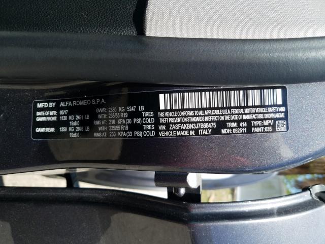 2018 ALFA ROMEO STELVIO TI ZASFAKBN3J7B66475