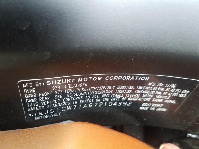 2007 SUZUKI GSX1300 RZ JS1GW71A572104392