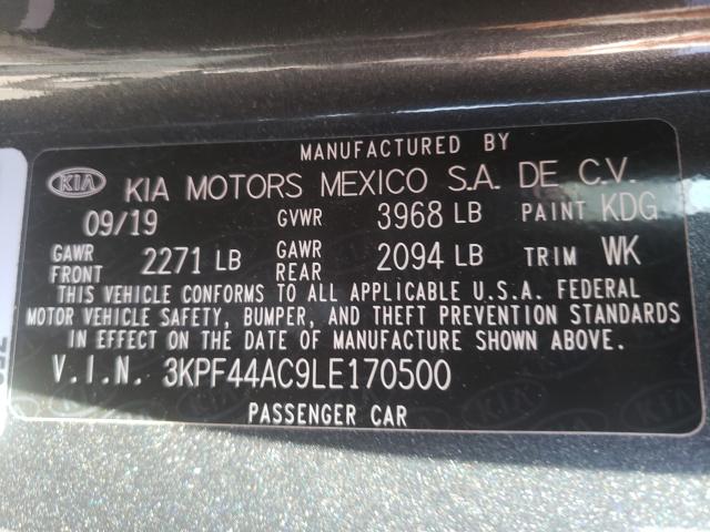 2020 KIA FORTE GT 3KPF44AC9LE170500