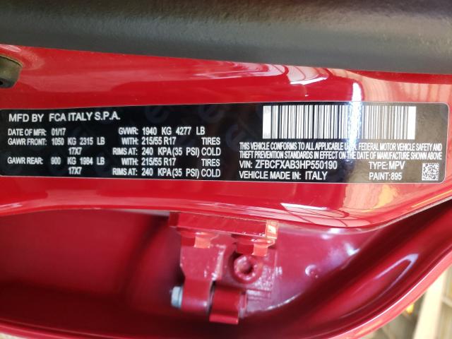 2017 FIAT 500X POP ZFBCFXAB3HP550190