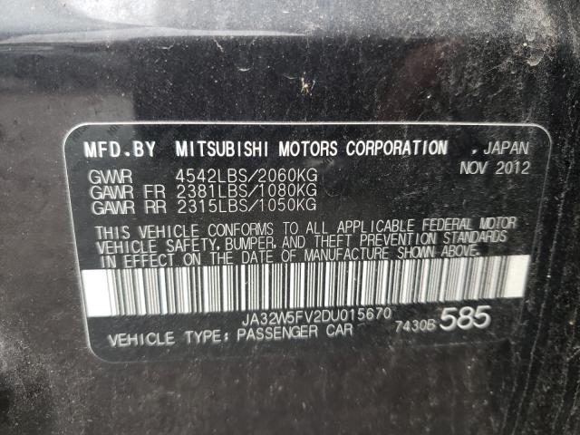 2013 MITSUBISHI LANCER EVO JA32W5FV2DU015670