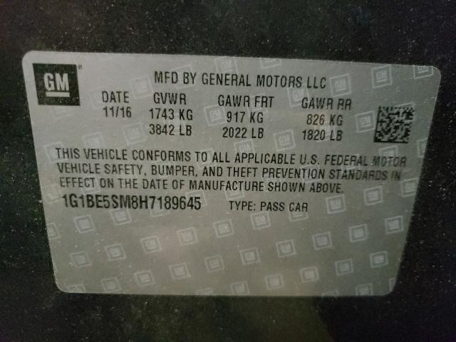 2017 CHEVROLET CRUZE LT 1G1BE5SM8H7189645
