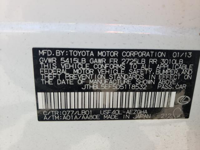 2013 LEXUS LS 460 JTHBL5EF5D5118532