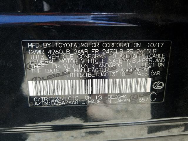 2018 LEXUS GS 350 BAS JTHBZ1BL1JA013118