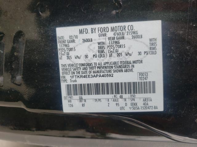 2010 FORD RANGER SUP 1FTKR4EE3APA40592