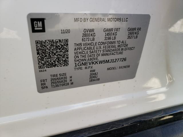2021 CHEVROLET TRAVERSE P 1GNEVKKW5MJ127726