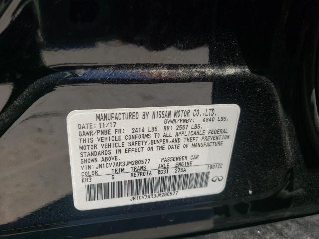 2018 INFINITI Q50 PURE JN1CV7AR3JM280577