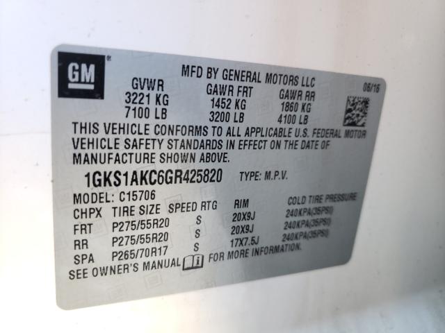 2016 GMC YUKON SLE 1GKS1AKC6GR425820
