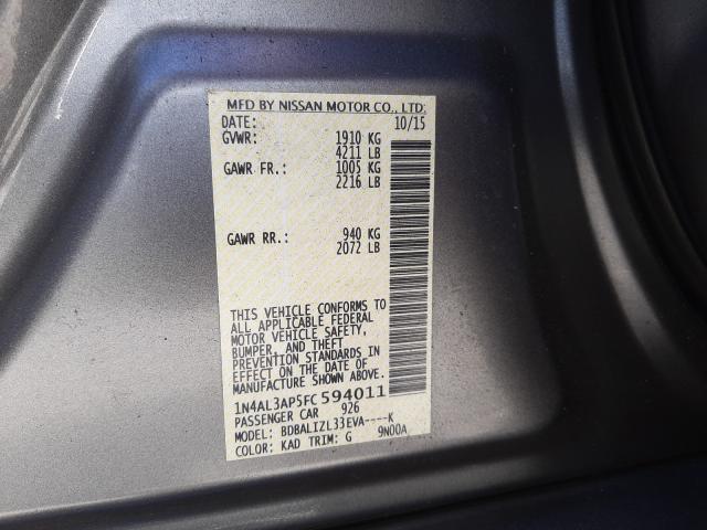 2015 NISSAN ALTIMA 2.5 1N4AL3AP5FC594011