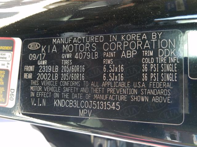 2018 KIA NIRO FE KNDCB3LC0J5131545