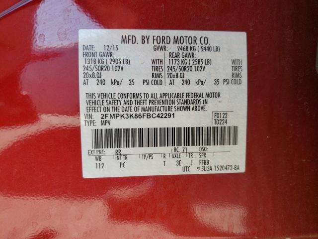 2015 FORD EDGE TITAN 2FMPK3K86FBC42291