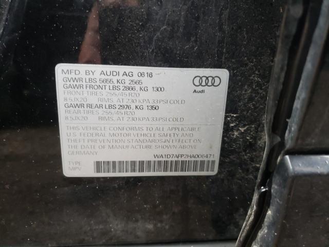 VIN WA1D7AFP2HA006471 2017 Audi Q5, Premium Plus S-... no.10