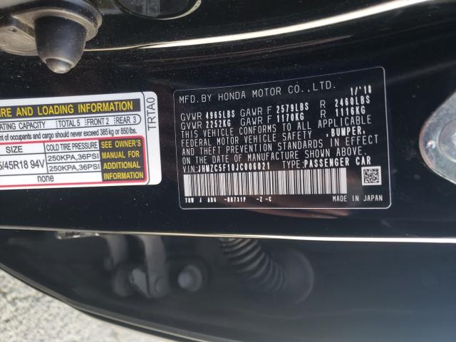 2018 HONDA CLARITY JHMZC5F10JC006021