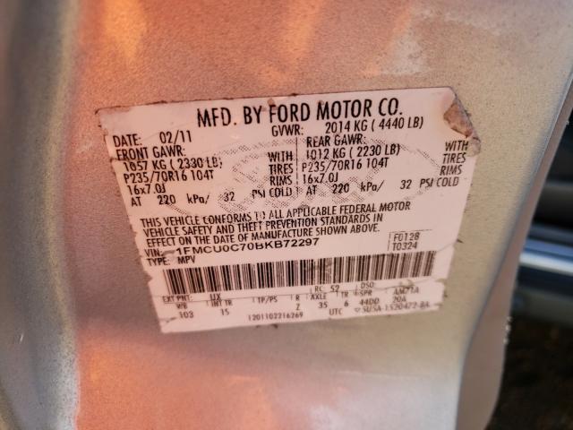 2011 FORD ESCAPE XLS 1FMCU0C70BKB72297