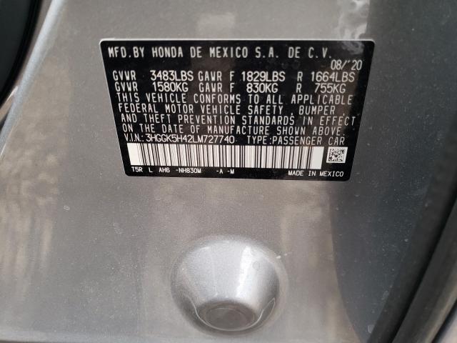 2020 HONDA FIT LX 3HGGK5H42LM727740