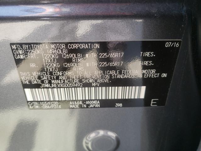 2016 TOYOTA RAV4 HV XL JTMRJREVXGD059492