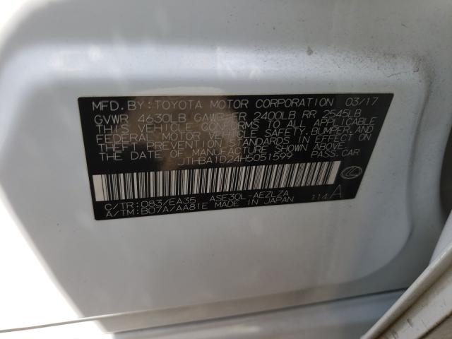 2017 LEXUS IS 200T JTHBA1D24H5051599