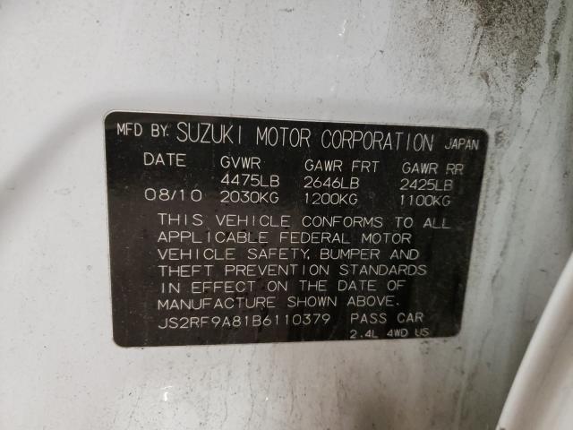 2011 SUZUKI KIZASHI SP JS2RF9A81B6110379
