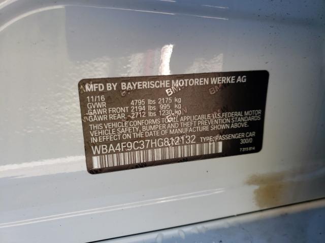 2017 BMW 430XI GRAN WBA4F9C37HG812132
