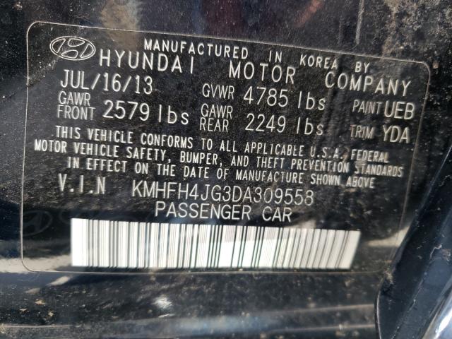 2013 HYUNDAI AZERA GLS KMHFH4JG3DA309558