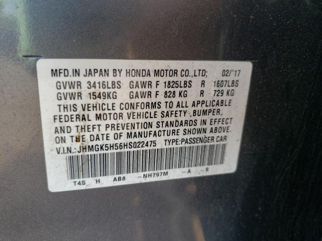 2017 HONDA FIT LX JHMGK5H56HS022475