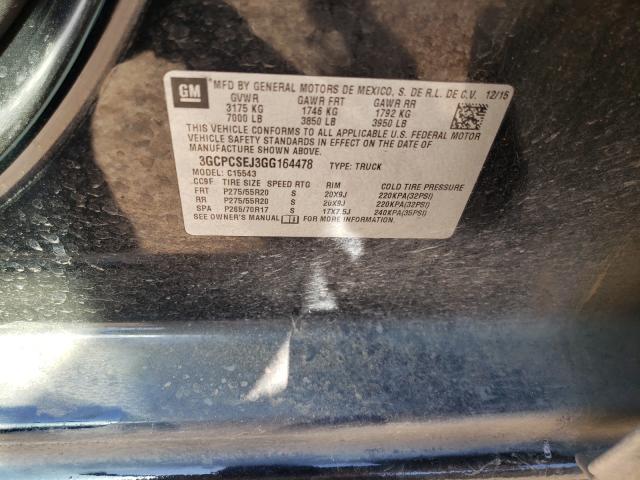 2016 CHEVROLET SILVERADO 3GCPCSEJ3GG164478
