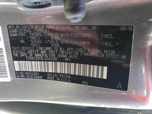 2020 TOYOTA SIENNA SE 5TDXZ3DC6LS044287