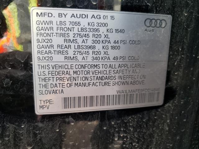 2015 AUDI Q7 TDI PRE WA1LMAFE9FD014646