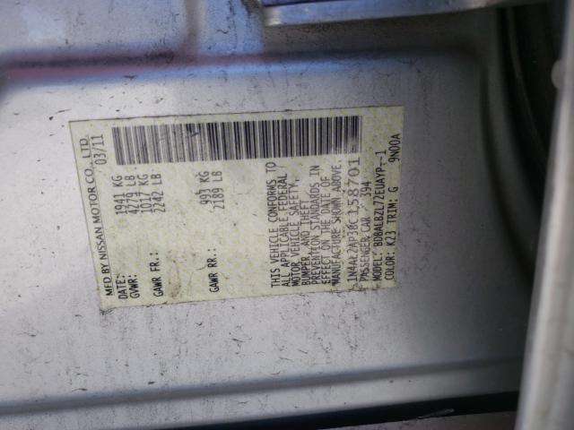 2011 NISSAN ALTIMA BAS 1N4AL2AP3BC158701
